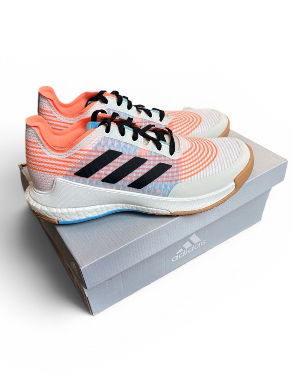 Adidas Crazyflight Volleyball Shoes Women’s 7 White Beam Orange NEW